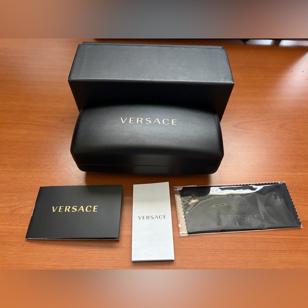 Versace Women’s Black Oversized Square Sunglasses - Picture 3 of 12